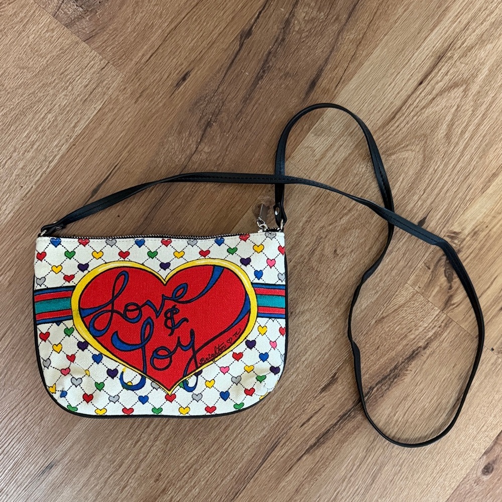 Brighton love and joy crossbody canvas bag